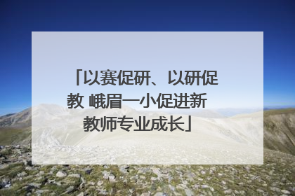 以赛促研、以研促教 峨眉一小促进新教师专业成长